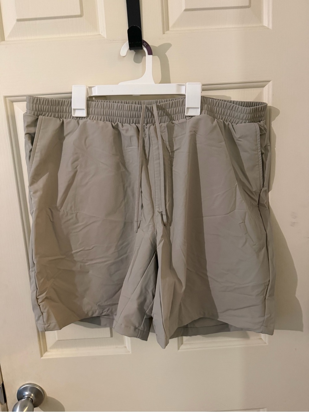 Men's Lightweight Elastic-Waist Athletic Shorts - Stone Gray